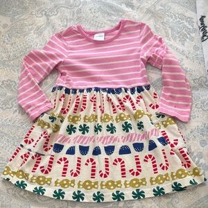 Hanna Andersson Pink Striped Holiday Dress